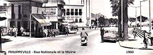 1075- Philippeville - Rue Nationale et Mairie 2  1960
